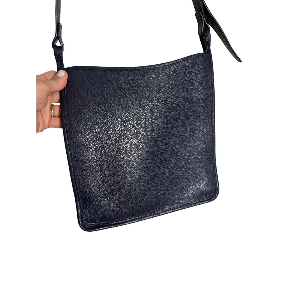 Longchamp 'Le Foulonne' Medium Leather Crossbody Bag in Navy - Picture 9 of 11